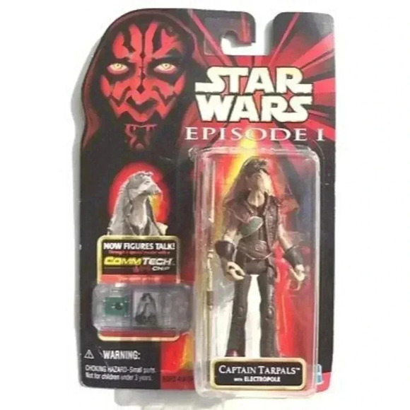 SEALED Star Wars EPISODE I Captain Tarpals W/ Electropole & Commtech Chip - Picture 1 of 2